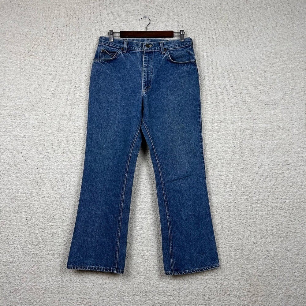 Vtg Lee Jeans Mens 34x30 (31x27) Blue Straight Cotton Unionized Made in USA‎ 80s